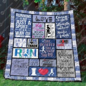 Run With Your Heart Quilt Blanket No96  Quilt